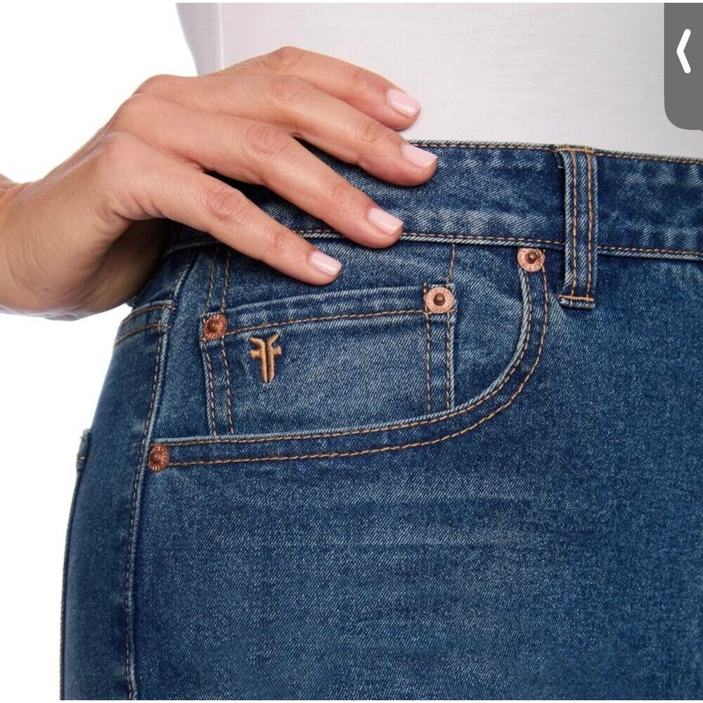 NWT Frye High Rise Cuffed Straight Leg Crop Jeans Women’s Size 8/29 Medium Wash - Picture 13 of 15